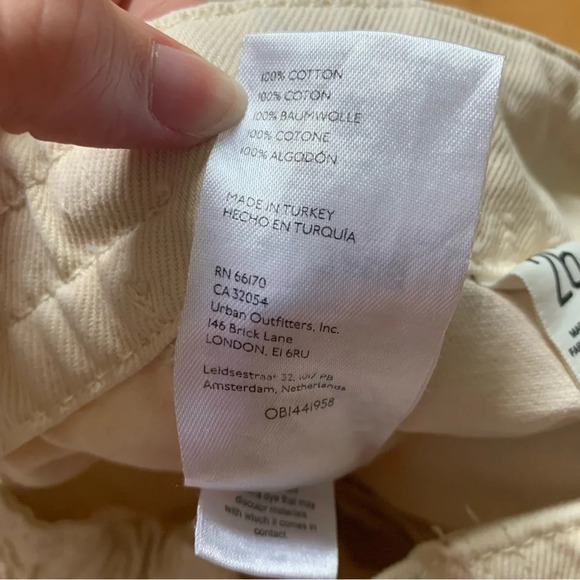 Urban Outfitters BDG Blaine Skater Cargo Pants Womens Size 26 Cream Color Y2K - Picture 8 of 8